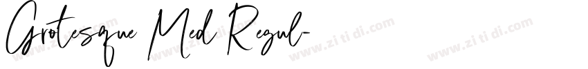 Grotesque Med Regul字体转换 Grotesque Med Regul字体转换